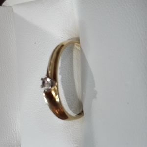 14 K Yellow Gold Diamond Solitaire